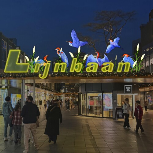 China Lightbaan Kraanvogels Lijnbaan RWWW
